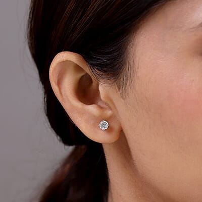 IGI Certified Luxuriant Lab Grown Diamond E-F VS 1.00 ctw Earrings in 14K White Gold