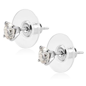 EverTrue Moissanite 0.90 ctw Earrings in Stainless Steel