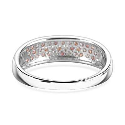 D'Joy Premium Multi Sapphire 0.75 ctw Multi Color Band Ring in Rhodium Over Sterling Silver (Size 10.0)