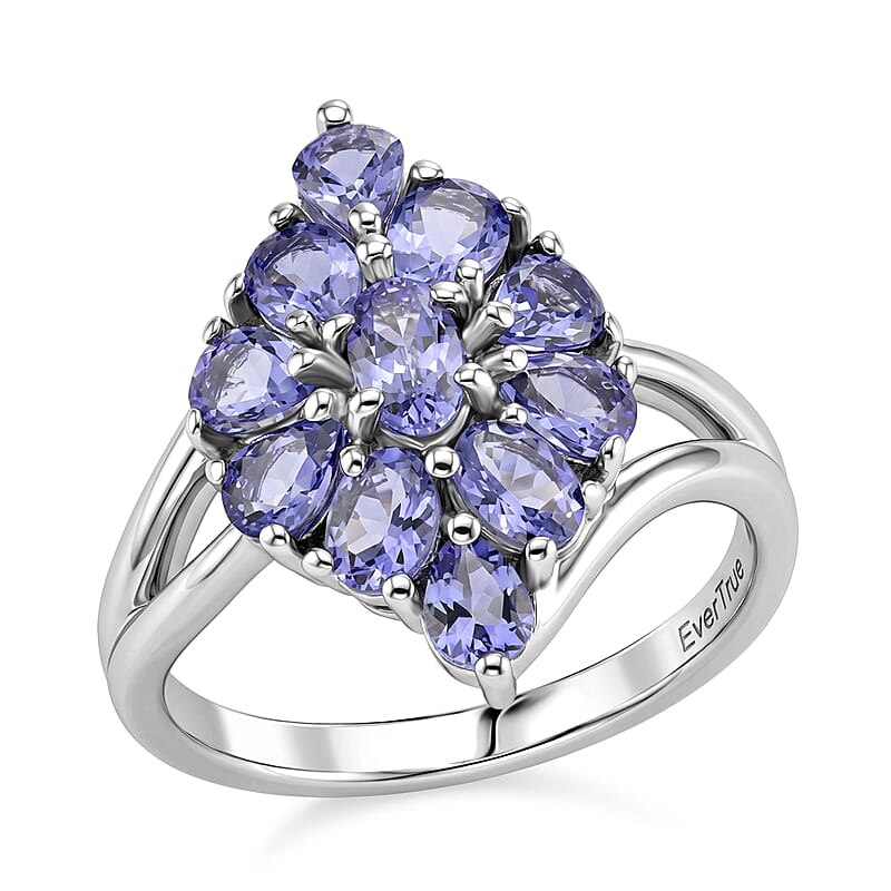 EverTrue Tanzanite 1.75 ctw Ring in Platinum Bond (Size 6.0)