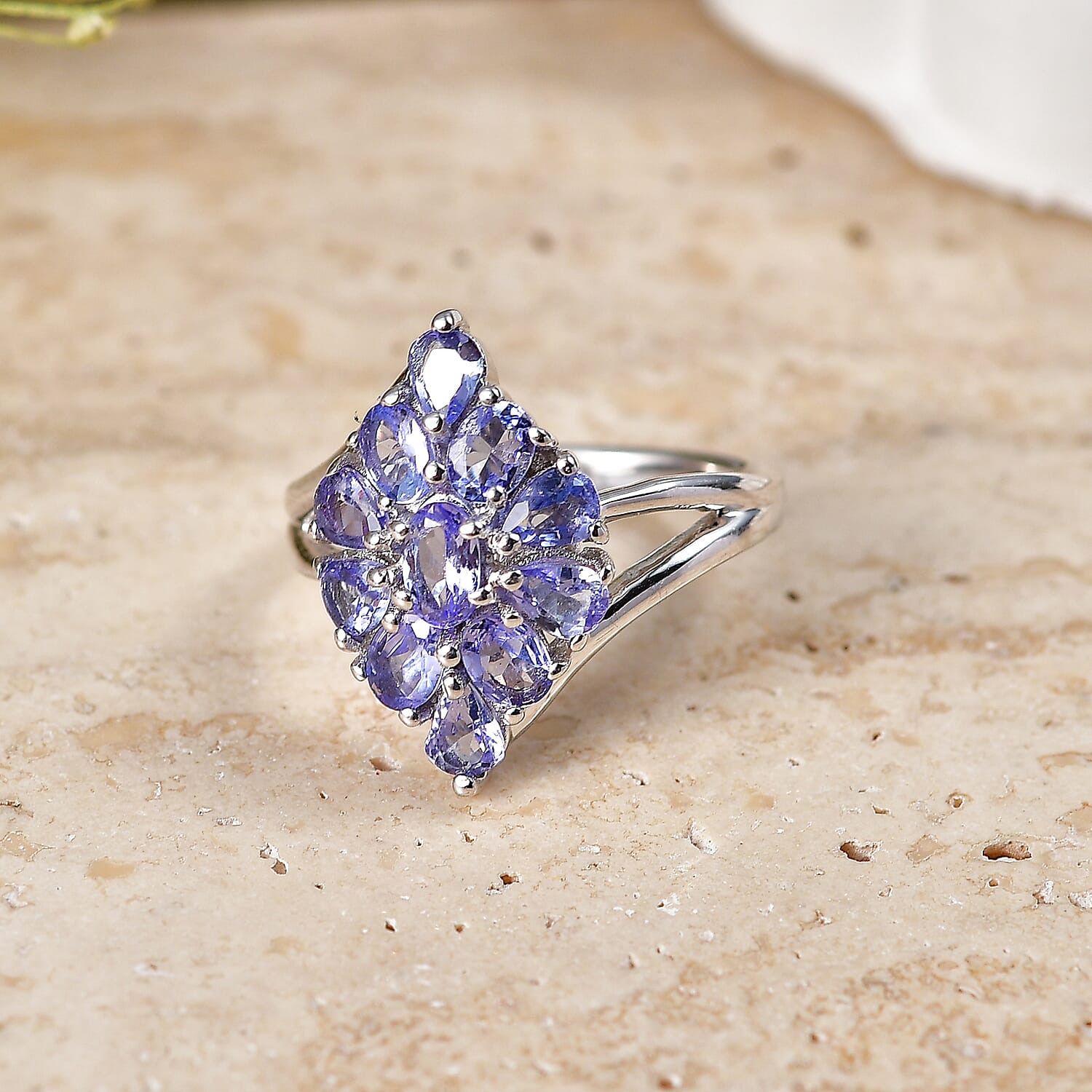 EverTrue Tanzanite 1.75 ctw Ring in Platinum Bond (Size 6.0)