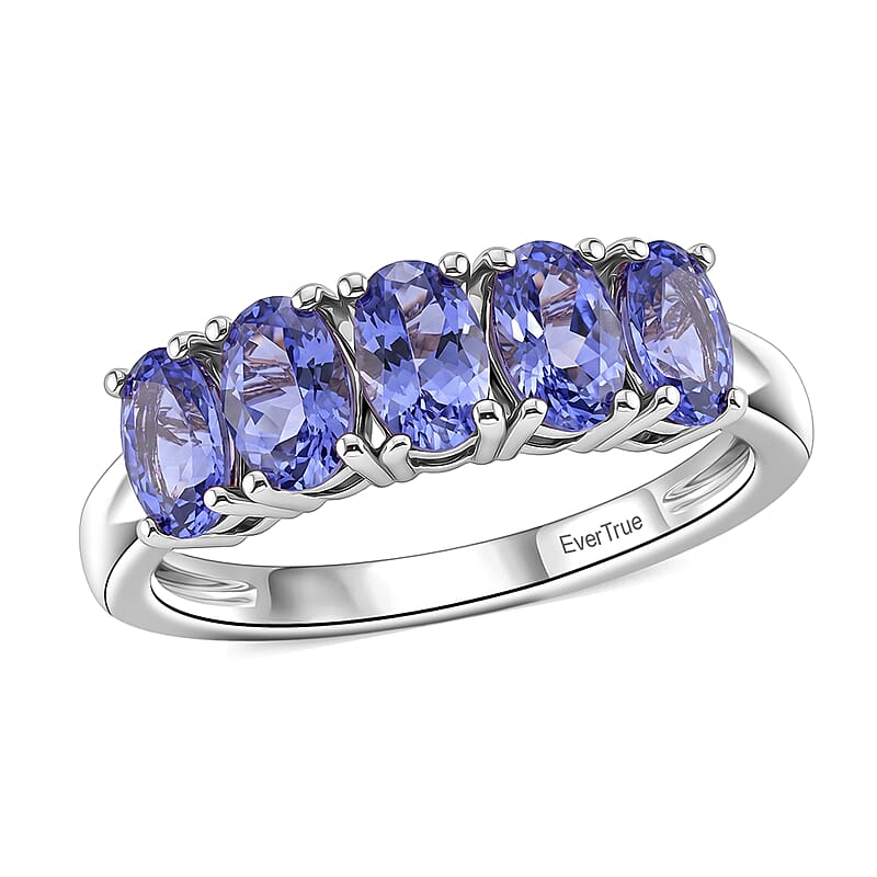 EverTrue Tanzanite 1.30 ctw Ring in Platinum Bond (Size 6.0)