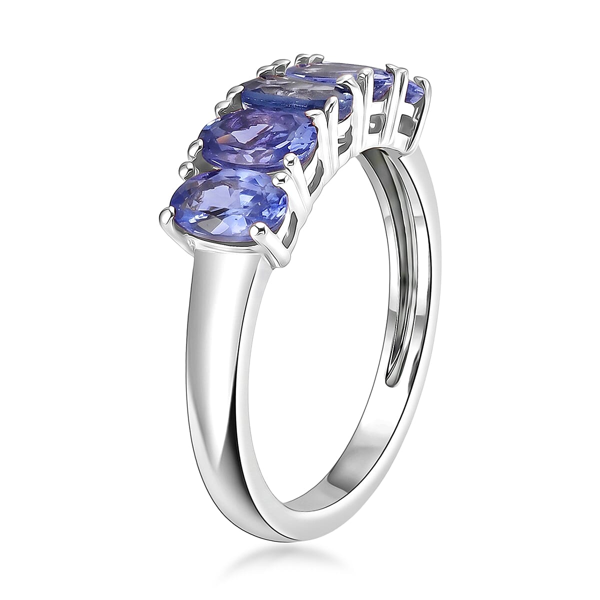EverTrue Tanzanite 1.30 ctw Ring in Platinum Bond (Size 6.0)