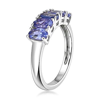 EverTrue Tanzanite 1.30 ctw Ring in Platinum Bond (Size 6.0)