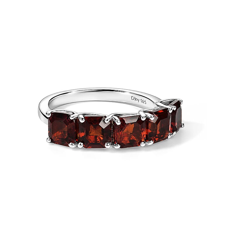 D'Joy Cherry Citrine 3.00 ctw Solitaire Ring in Rhodium Over Sterling Silver (Size 7.0)