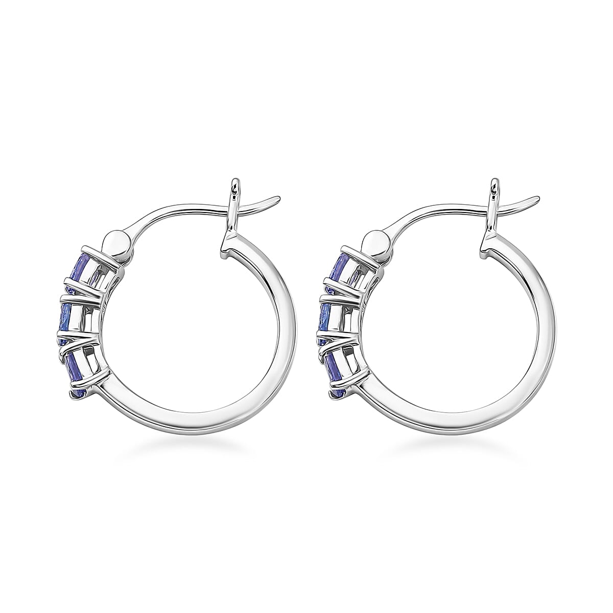 EverTrue Tanzanite 1.00 ctw Earrings in Platinum Bond