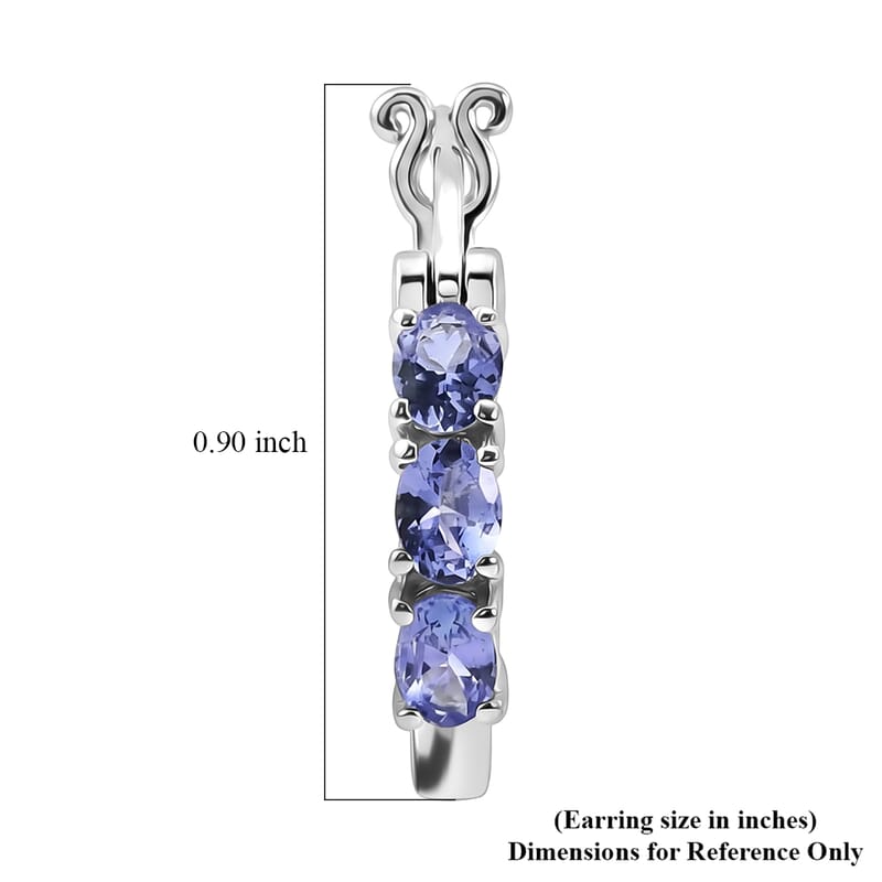 EverTrue Tanzanite 1.00 ctw Earrings in Platinum Bond