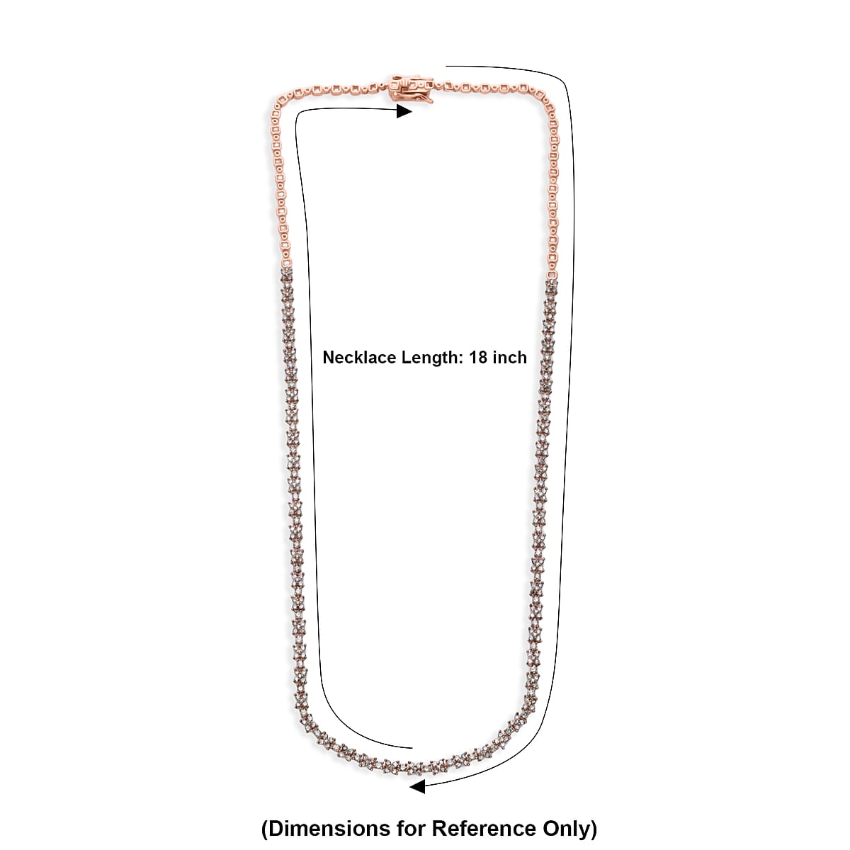 D'Joy Natural Champagne Diamond 4.15 ctw Blooming Flower Necklace in 18K Vermeil Rose Gold Over Sterling Silver (20 Inches) image number 4