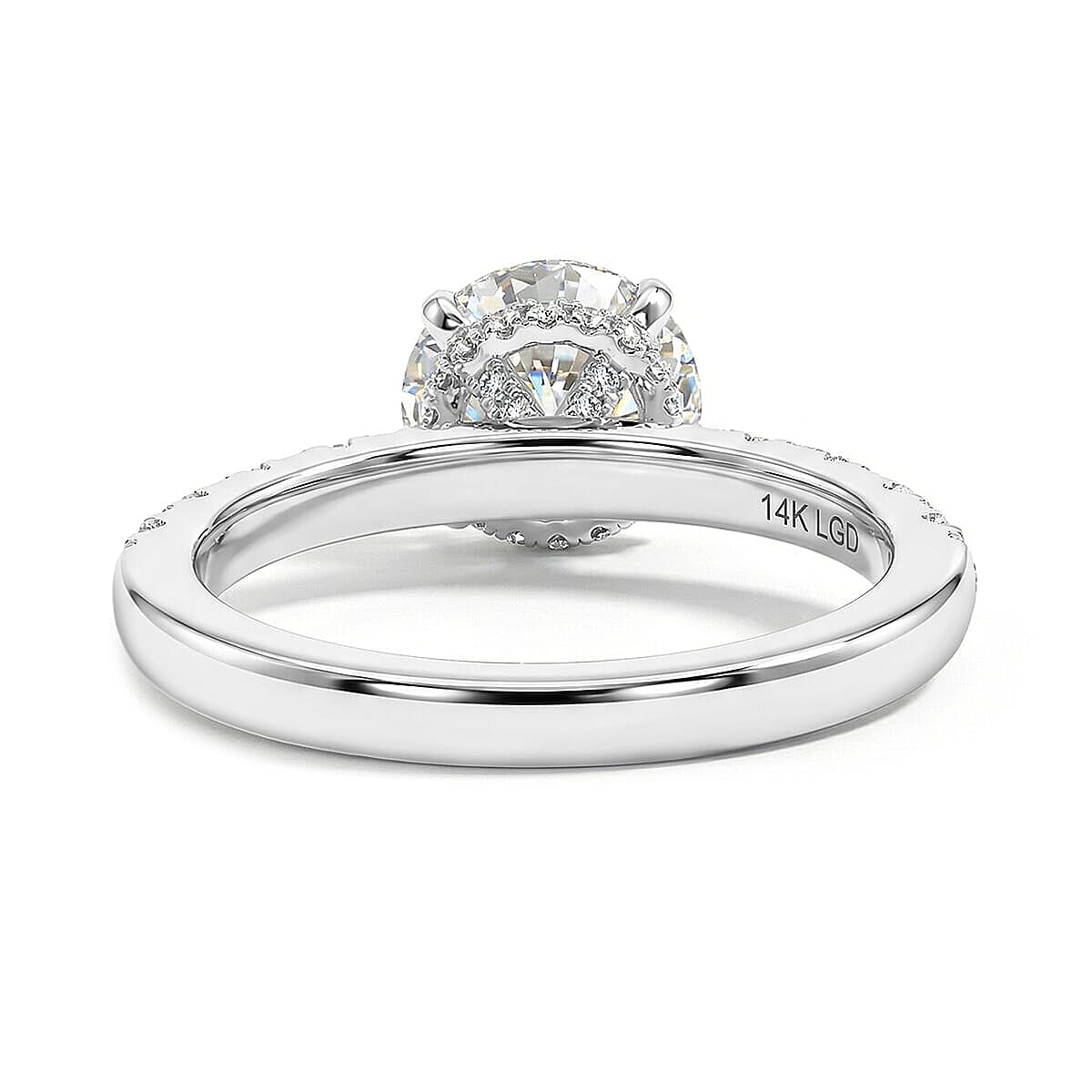 Luxuriant Lab Grown Diamond G VS 2.57 ctw Ring in 14K White Gold (Size 7.5) image number 4