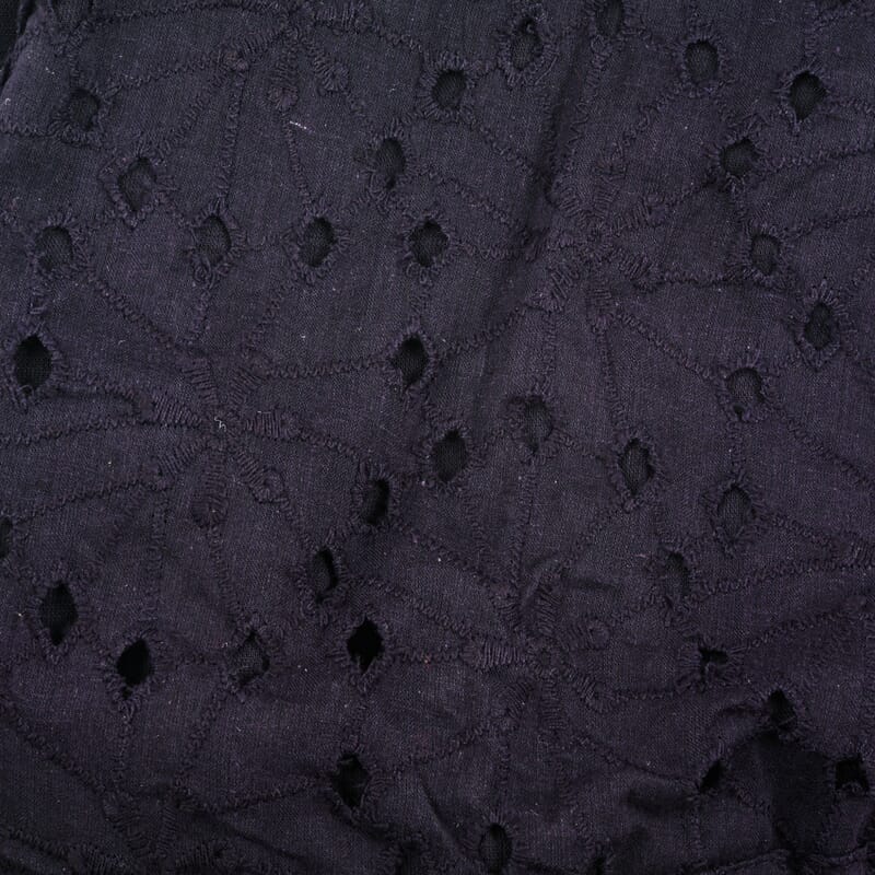 Nation America Midnight Purple Eyelet Button Front Maxi Dress -2X