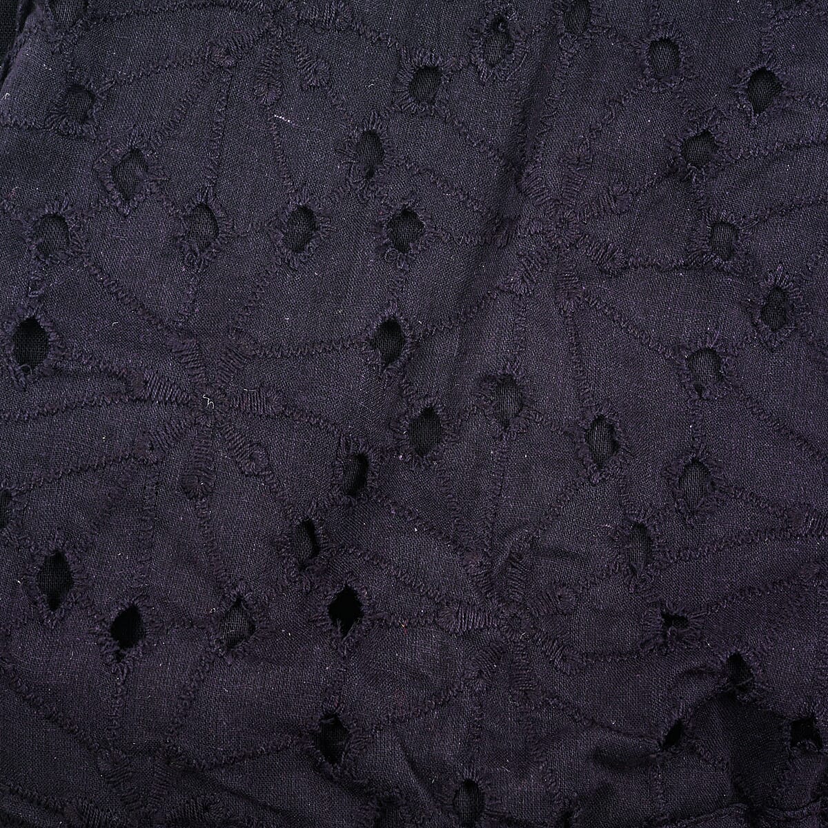 Nation America Midnight Purple Eyelet Button Front Maxi Dress -3X image number 2