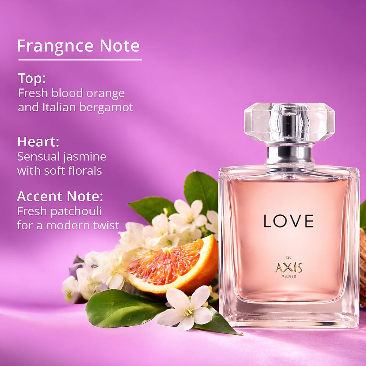 Love by Axis Full Size Set (EDP 3.3oz & Shower Gel 3.3oz) Made in Paris  image number 3