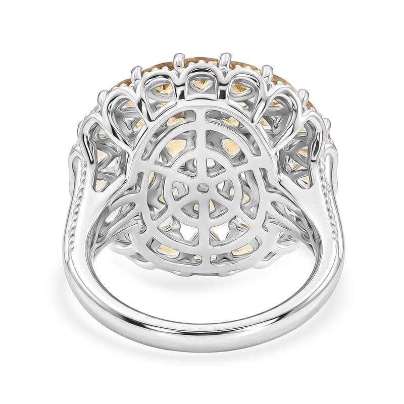 EverTrue Brazilian Citrine 3.40 ctw Ring in Platinum Bond (Size 7.0)