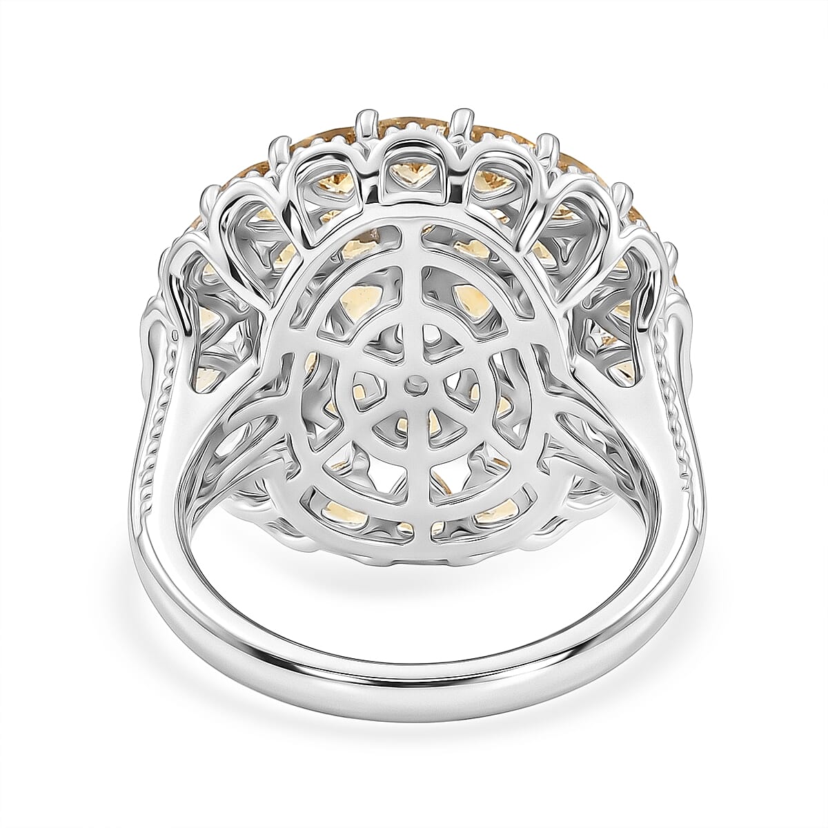 EverTrue Brazilian Citrine 3.40 ctw Ring in Platinum Bond (Size 8.0)