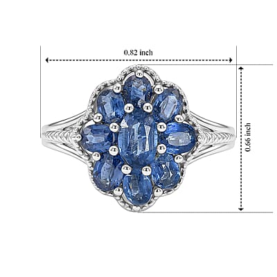 EverTrue Kashmir Kyanite 2.70 ctw Ring in Platinum Bond (Size 6.0)