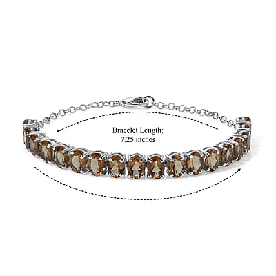 EverTrue Autumn Alexite 12.80 ctw Bracelet in Platinum Bond (7.25 In)