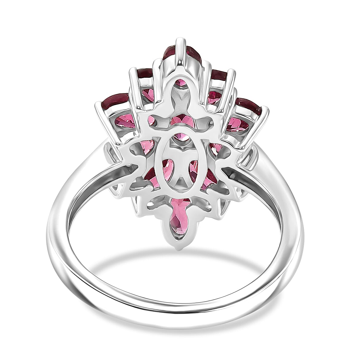 EverTrue Tanzanian Wine Garnet 3.35 ctw Ring in Platinum Bond (Size 6.0)