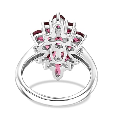 EverTrue Tanzanian Wine Garnet 3.35 ctw Ring in Platinum Bond (Size 6.0)