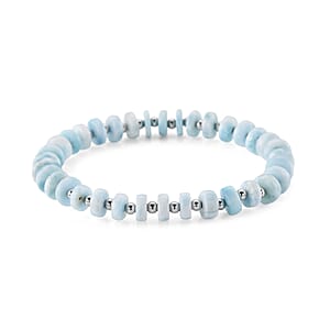 Larimar 75.00 ctw Beaded Stretch Bracelet