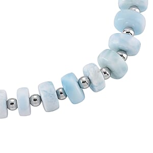 Larimar 75.00 ctw Beaded Stretch Bracelet
