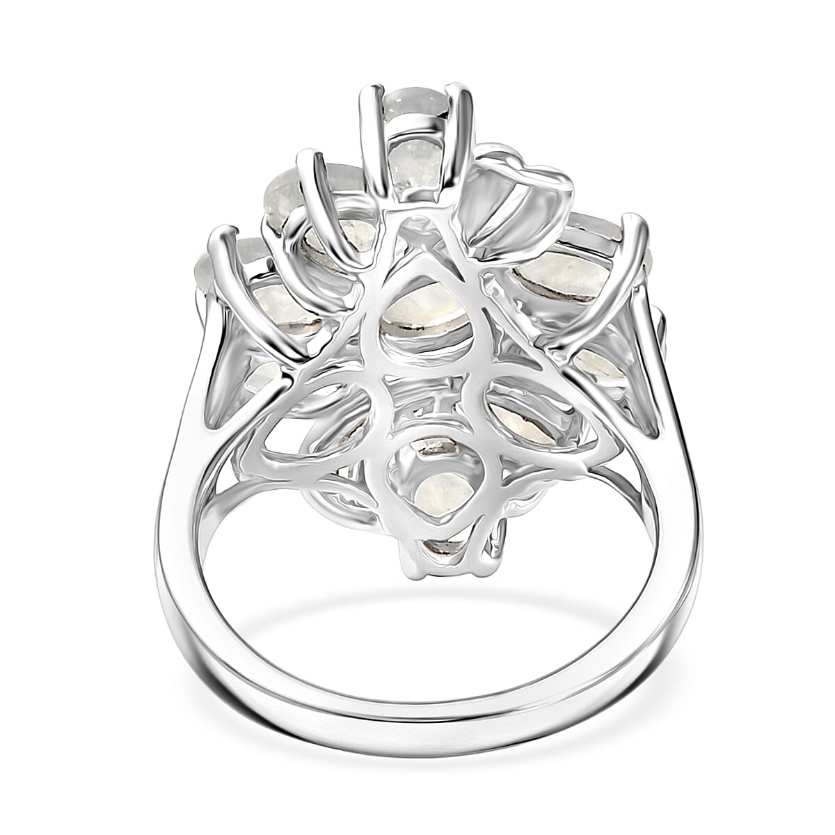 EverTrue Rainbow Moonstone 0.50 ctw Ring in Platinum Bond (Size 7.0)
