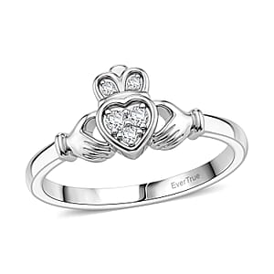 EverTrue White Diamond Fancy Ring in Platinum Bond (Size 10) 0.09 ctw