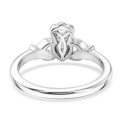 EverTrue Diamond 0.10 ctw Claddagh Ring in Platinum Bond (Size 5.0)