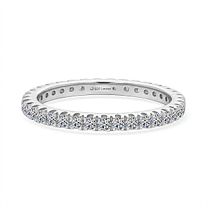 Luxuriant Lab Grown Diamond G-H SI 1.00 ctw Timeless Band Ring in Rhodium Over Sterling Silver (Size 5.0)