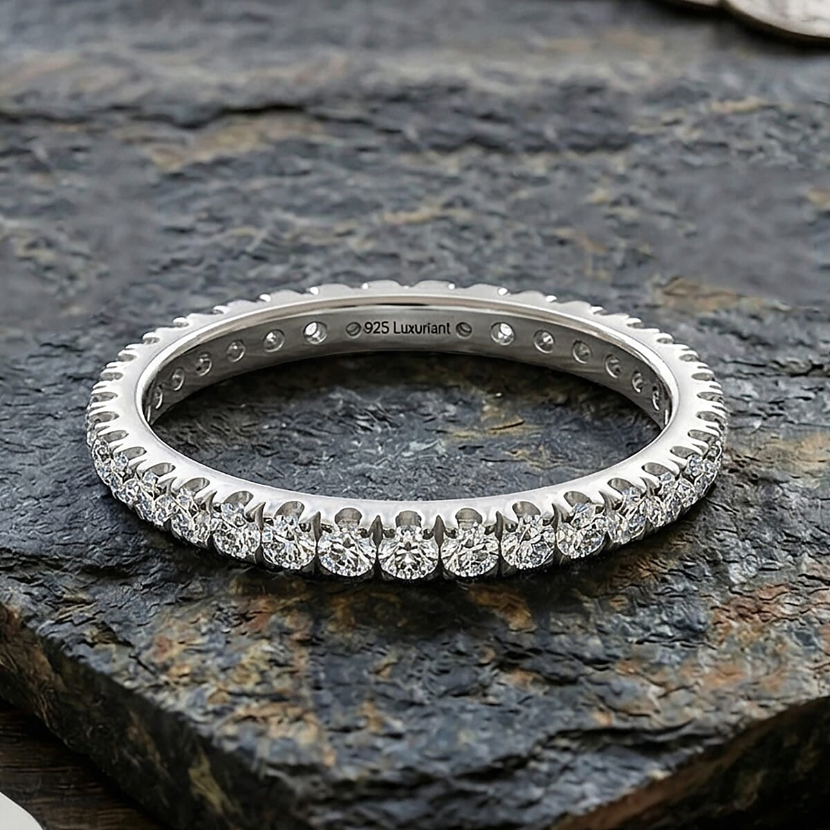 Luxuriant Lab Grown Diamond G-H SI 1.00 ctw Timeless Band Ring in Rhodium Over Sterling Silver (Size 7.0) image number 1