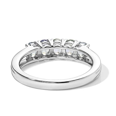 D'Joy Peacock Tanzanite 1.00 ctw Ring in Rhodium Over Sterling Silver (Size 6.0)
