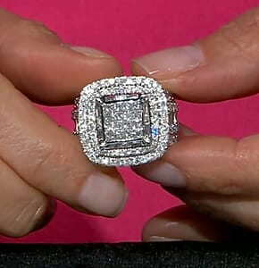 Diamond G, SI 4.00 ctw Ring in 10K White Gold (Size 7.0)