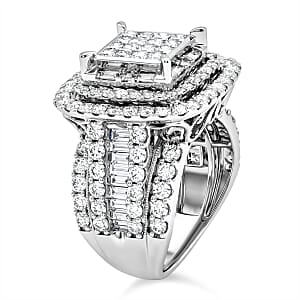 NY Closeout Deal Dynasty Diamond G SI 4.00 ctw Ring in 10K White Gold (Size 8.0) 8.0 Grams