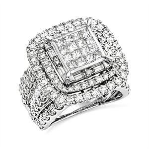 Diamond G I1-I2 4.00 ctw Ring in 10K White Gold (Size 9.0)