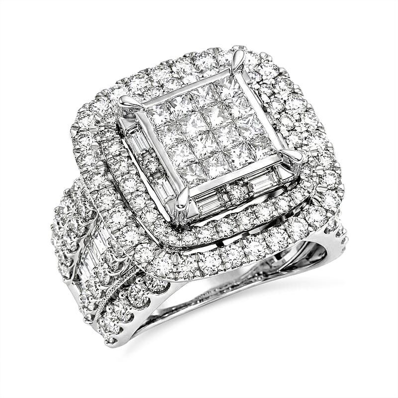 NY Closeout Deal Dynasty Diamond G SI 4.00 ctw Ring in 10K White Gold (Size 9.0)