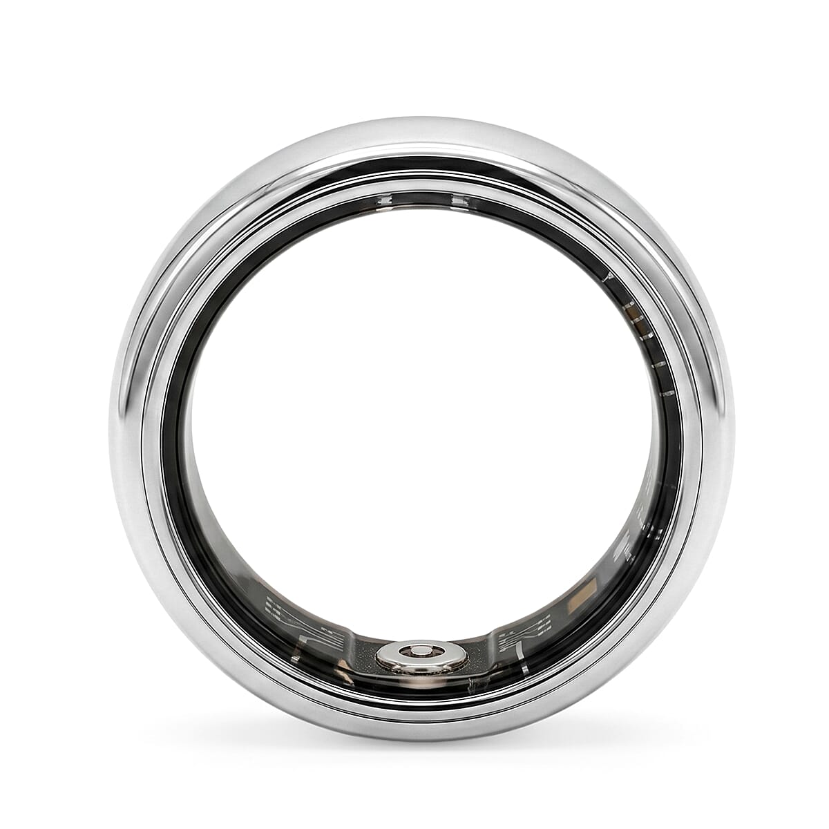 Livmore Moissanite Multifunctional V1 Smart Ring in Stainless Steel (Size 7.0) 0.10 ctw