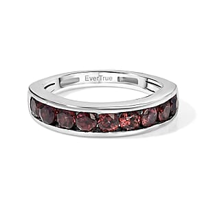 EverTrue Raspberry Zircon Band 1.75 ctw Ring in Platinum Bond (Size 8.0)