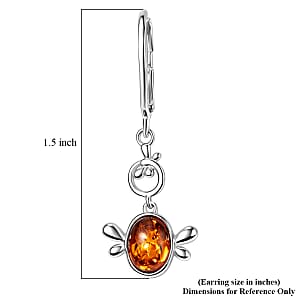 Baltic Amber Earrings in Sterling Silver