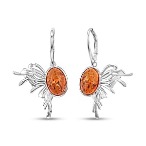 Baltic Amber Earrings in Sterling Silver