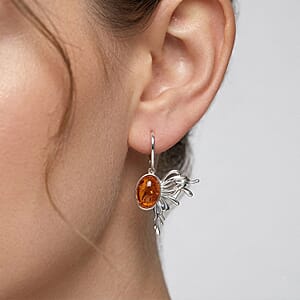 Baltic Amber Earrings in Sterling Silver