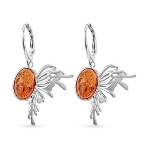 Baltic Amber Earrings in Sterling Silver