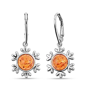 Baltic Amber  Earring Sterling Silver 9.00 ctw