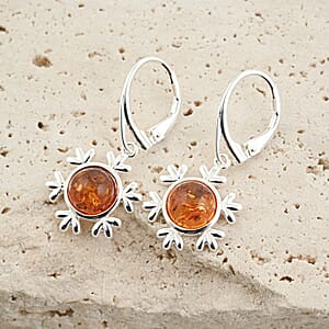 Baltic Amber  Earring Sterling Silver 9.00 ctw