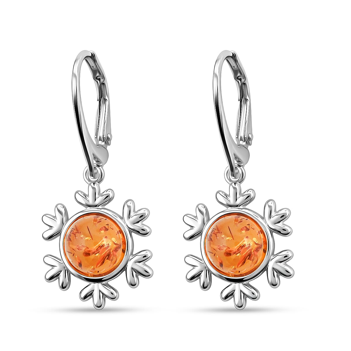 Baltic Amber  Earring Sterling Silver 9.00 ctw image number 3