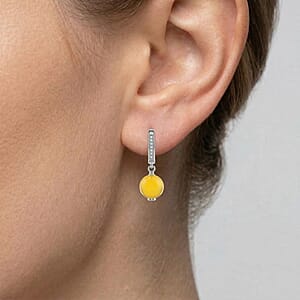 Baltic Honey Amber Earrings in Sterling Silver