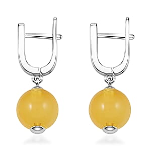 Baltic Honey Amber Earrings in Sterling Silver