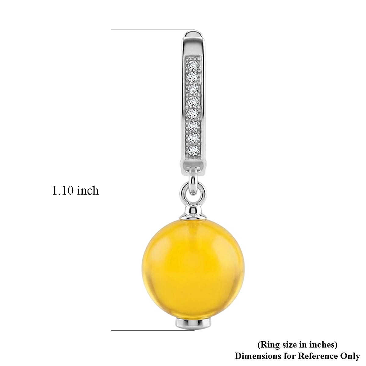 Baltic Honey Amber Earrings in Sterling Silver image number 4