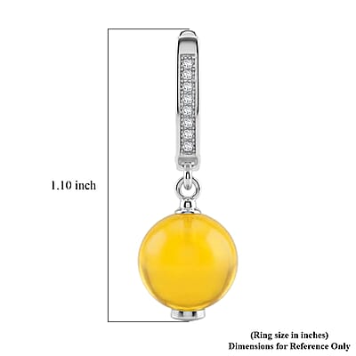 Baltic Honey Amber Earrings in Sterling Silver