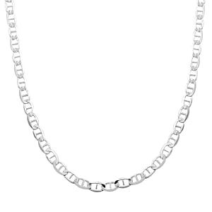 Italian Mariner Chain Necklace in Sterling Silver 3.20 Grams (20 Inches)