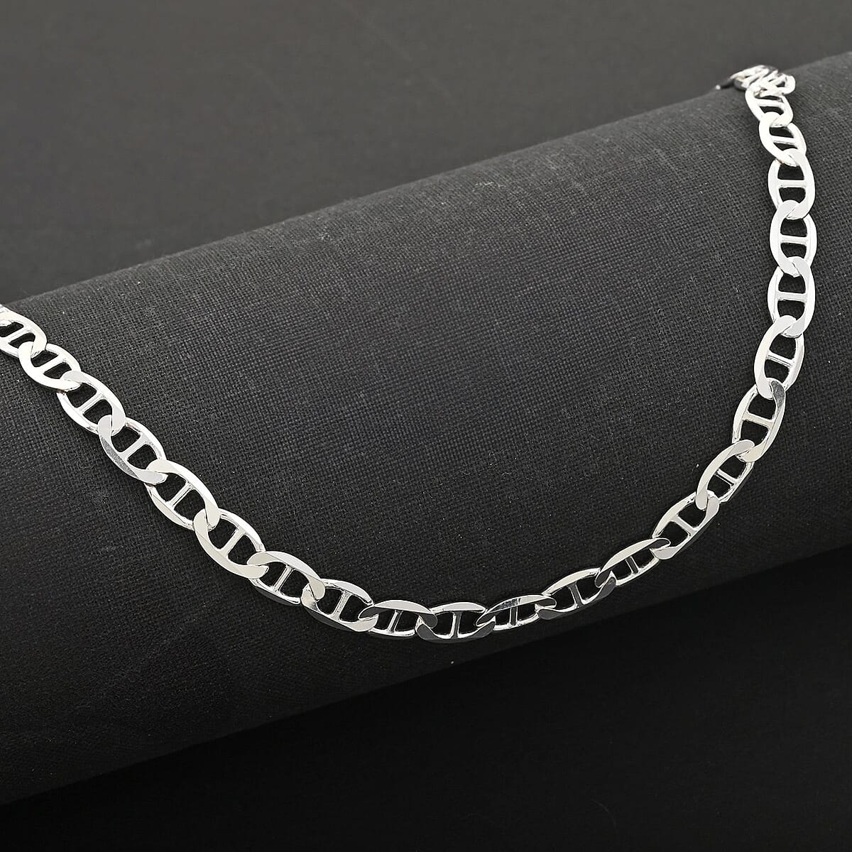 Italian Mariner Chain Necklace in Sterling Silver 3.20 Grams (20 Inches) image number 1