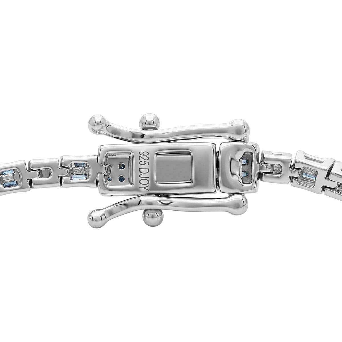 D'Joy Natural Blue Diamond 1.00 ctw Classic Tennis Bracelet in Rhodium Over Sterling Silver (7.25 In) image number 1